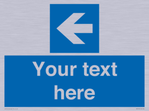 MA7919: Custom Directional signage blue up left arrow