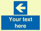 MA7919: Custom Directional signage blue up left arrow