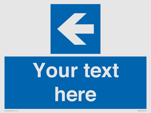 MA7919: Custom Directional signage blue up left arrow