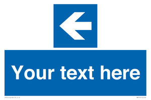 MA7919: Custom Directional signage blue up left arrow