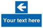 MA7919: Custom Directional signage blue up left arrow