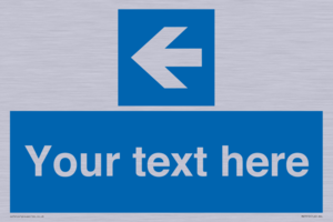 MA7919: Custom Directional signage blue up left arrow