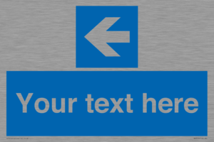 MA7919: Custom Directional signage blue up left arrow