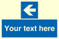 MA7919: Custom Directional signage blue up left arrow