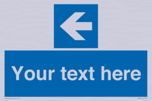 MA7919: Custom Directional signage blue up left arrow