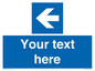 MA7919: Custom Directional signage blue up left arrow