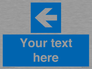 MA7919: Custom Directional signage blue up left arrow