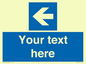MA7919: Custom Directional signage blue up left arrow