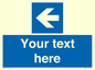 MA7919: Custom Directional signage blue up left arrow