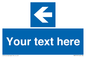 MA7919: Custom Directional signage blue up left arrow