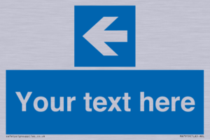 MA7919: Custom Directional signage blue up left arrow