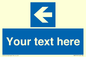 MA7919: Custom Directional signage blue up left arrow