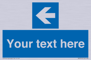 MA7919: Custom Directional signage blue up left arrow