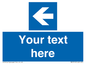 MA7919: Custom Directional signage blue up left arrow
