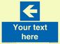 MA7919: Custom Directional signage blue up left arrow
