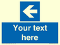 MA7919: Custom Directional signage blue up left arrow