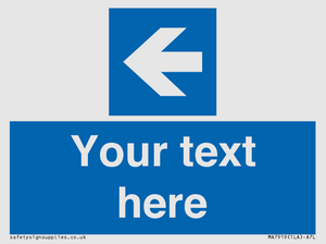 MA7919: Custom Directional signage blue up left arrow