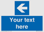 MA7919: Custom Directional signage blue up left arrow