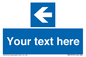 MA7919: Custom Directional signage blue up left arrow