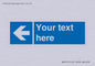 MA7919: Custom Directional signage blue up left arrow