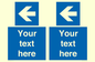 MA7919: Custom Directional signage blue up left arrow