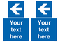 MA7919: Custom Directional signage blue up left arrow
