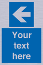 MA7919: Custom Directional signage blue up left arrow