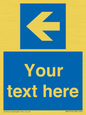 MA7919: Custom Directional signage blue up left arrow