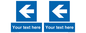 MA7919: Custom Directional signage blue up left arrow