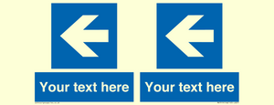 MA7919: Custom Directional signage blue up left arrow