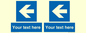 MA7919: Custom Directional signage blue up left arrow