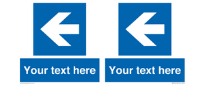 MA7919: Custom Directional signage blue up left arrow