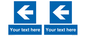 MA7919: Custom Directional signage blue up left arrow