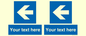 MA7919: Custom Directional signage blue up left arrow