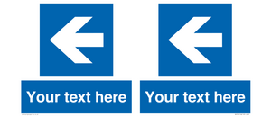 MA7919: Custom Directional signage blue up left arrow