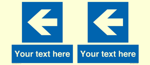 MA7919: Custom Directional signage blue up left arrow