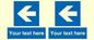 MA7919: Custom Directional signage blue up left arrow