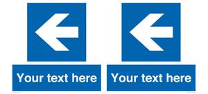 MA7919: Custom Directional signage blue up left arrow