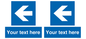 MA7919: Custom Directional signage blue up left arrow