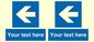 MA7919: Custom Directional signage blue up left arrow