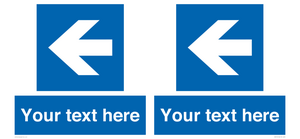MA7919: Custom Directional signage blue up left arrow