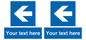 MA7919: Custom Directional signage blue up left arrow