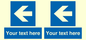 MA7919: Custom Directional signage blue up left arrow