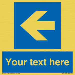 MA7919: Custom Directional signage blue up left arrow