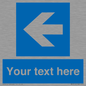 MA7919: Custom Directional signage blue up left arrow