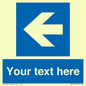 MA7919: Custom Directional signage blue up left arrow
