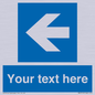 MA7919: Custom Directional signage blue up left arrow