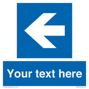 MA7919: Custom Directional signage blue up left arrow