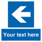 MA7919: Custom Directional signage blue up left arrow