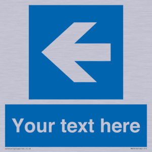 MA7919: Custom Directional signage blue up left arrow